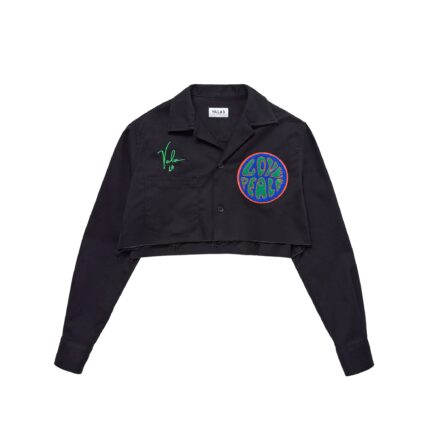 Valas Cropped Love & Peace Bowler Shirt