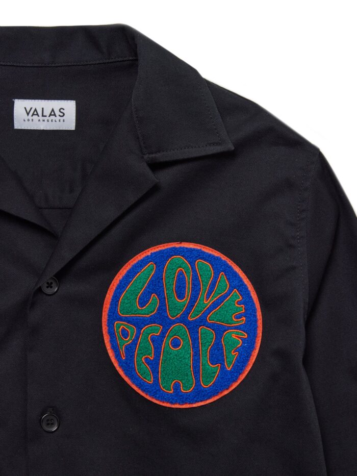 Valas Cropped Love & Peace Bowler Shirt