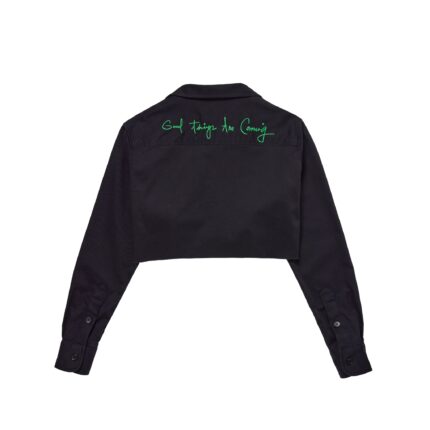 Valas Cropped Love & Peace Bowler Shirt