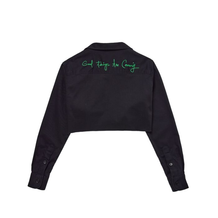 Valas Cropped Love & Peace Bowler Shirt