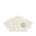 Valas Los Angeles Cropped Love & Peace Bowler Shirt