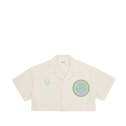 Valas Los Angeles Cropped Love & Peace Bowler Shirt