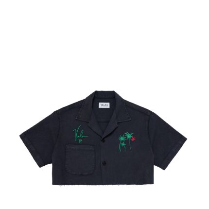 Valas Los Angeles Cropped Palm Trees Bowler Shirt