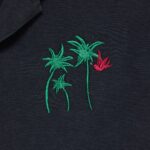 Valas Los Angeles Cropped Palm Trees Bowler Shirt