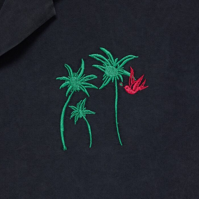 Valas Los Angeles Cropped Palm Trees Bowler Shirt