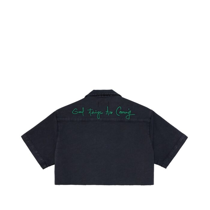 Valas Los Angeles Cropped Palm Trees Bowler Shirt