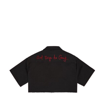 Valas Los Angeles Cropped Smiley Bowler Shirt