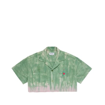 Valas Los Angeles Cropped Tie Dye Bowler Shirt