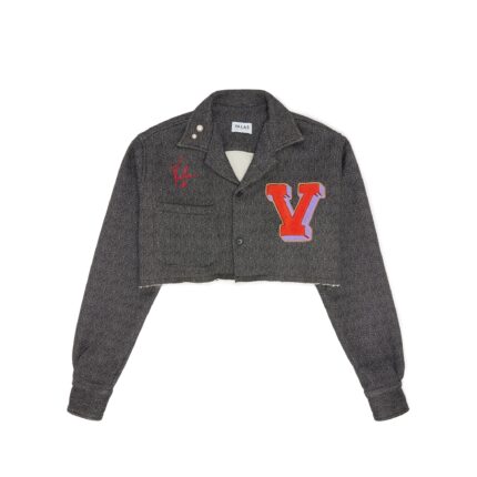 Valas Los Angeles Cropped Varsity V Bowler Shirt