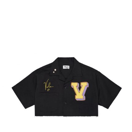 Valas Los Angeles Cropped Varsity V Bowler Shirt