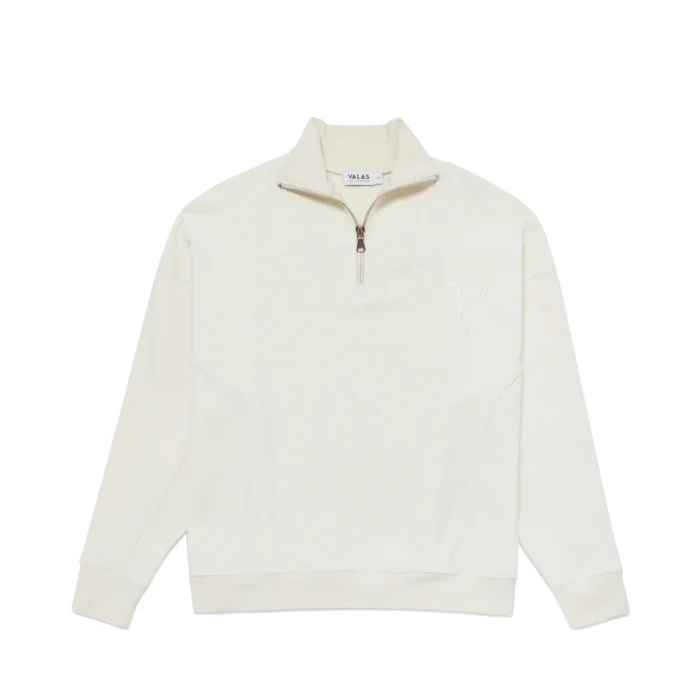 Valas Los Angeles Half-Zip White