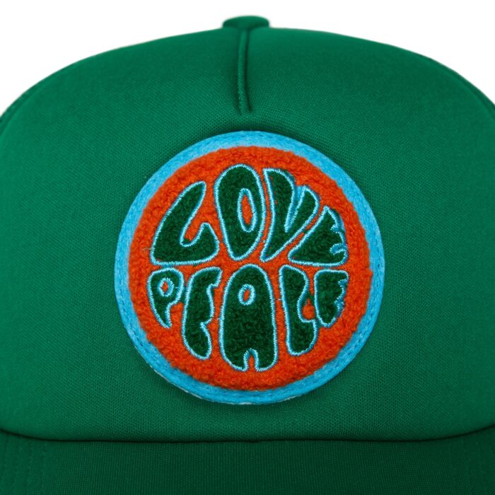 Valas Los Angeles Love & Peace Beach Trucker Green