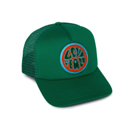 Valas Los Angeles Love & Peace Beach Trucker Green