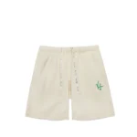 Valas Los Angeles Shorts Tan-Green Embroidery