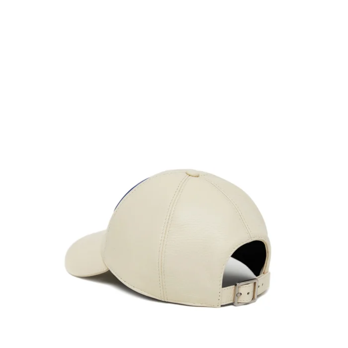 Valas Los Angeles Smiley Face Leather Baseball Hat