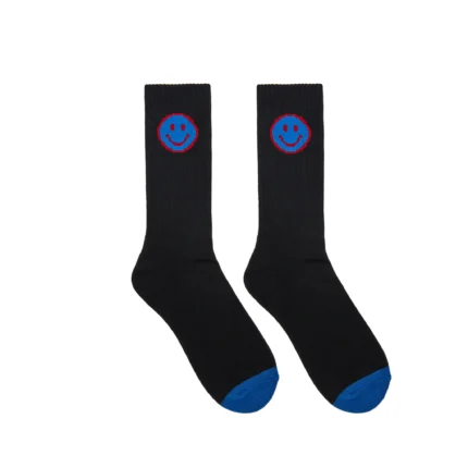 Valas Los Angeles Smiley Face Socks Black