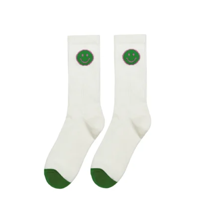Valas Los Angeles Smiley Face Socks Green