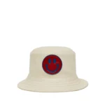 Valas Los Angeles Smiley Leather Bucket Hat
