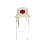 Valas Los Angeles Smiley Leather Bucket Hat