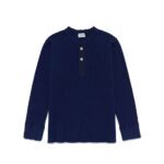 Valas Los Angeles Thermal Henley Shirt Blue