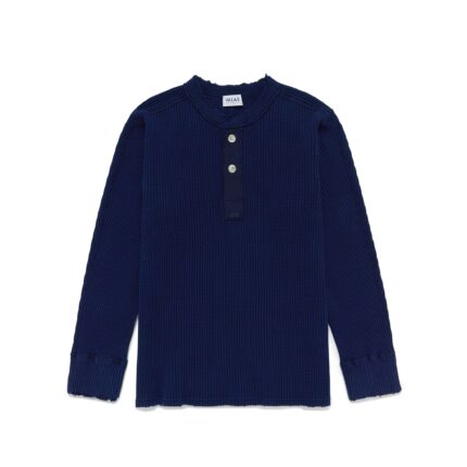 Valas Los Angeles Thermal Henley Shirt Blue