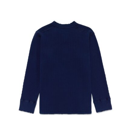 Valas Los Angeles Thermal Henley Shirt Blue