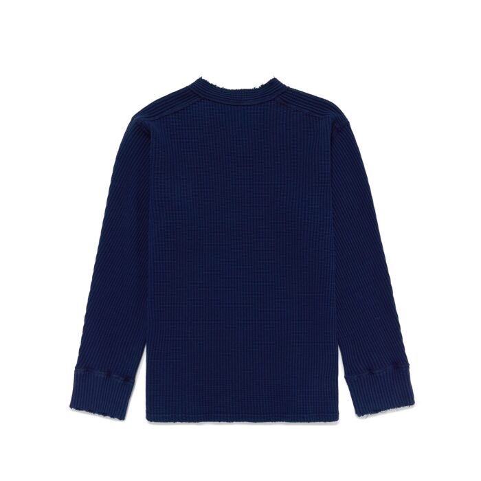 Valas Los Angeles Thermal Henley Shirt Blue