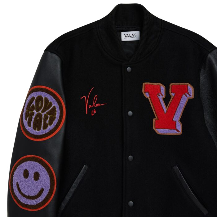 Valas Los Angeles Varsity Jacket Black