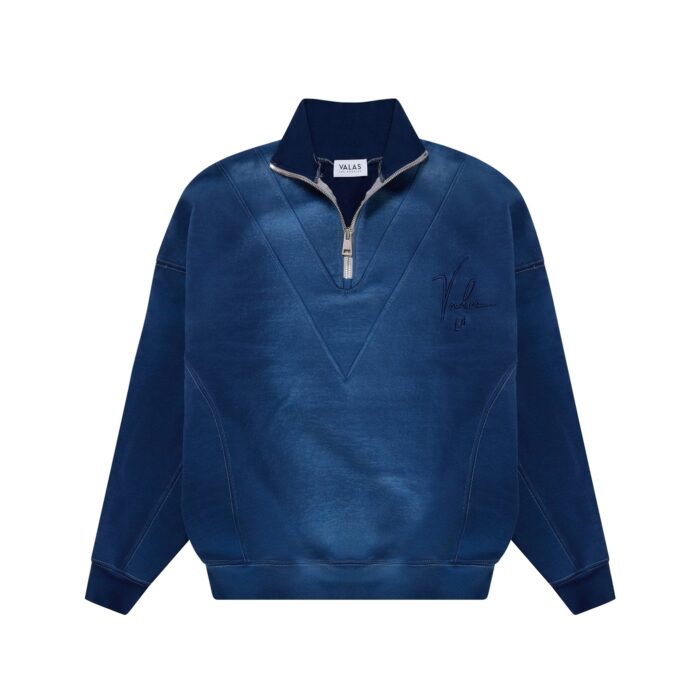 Valas Los Angeles Washed Navy Half-ZIp